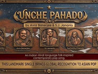 Album artwork for "Unche Pahado" featuring artists and contributors in a decorative frame